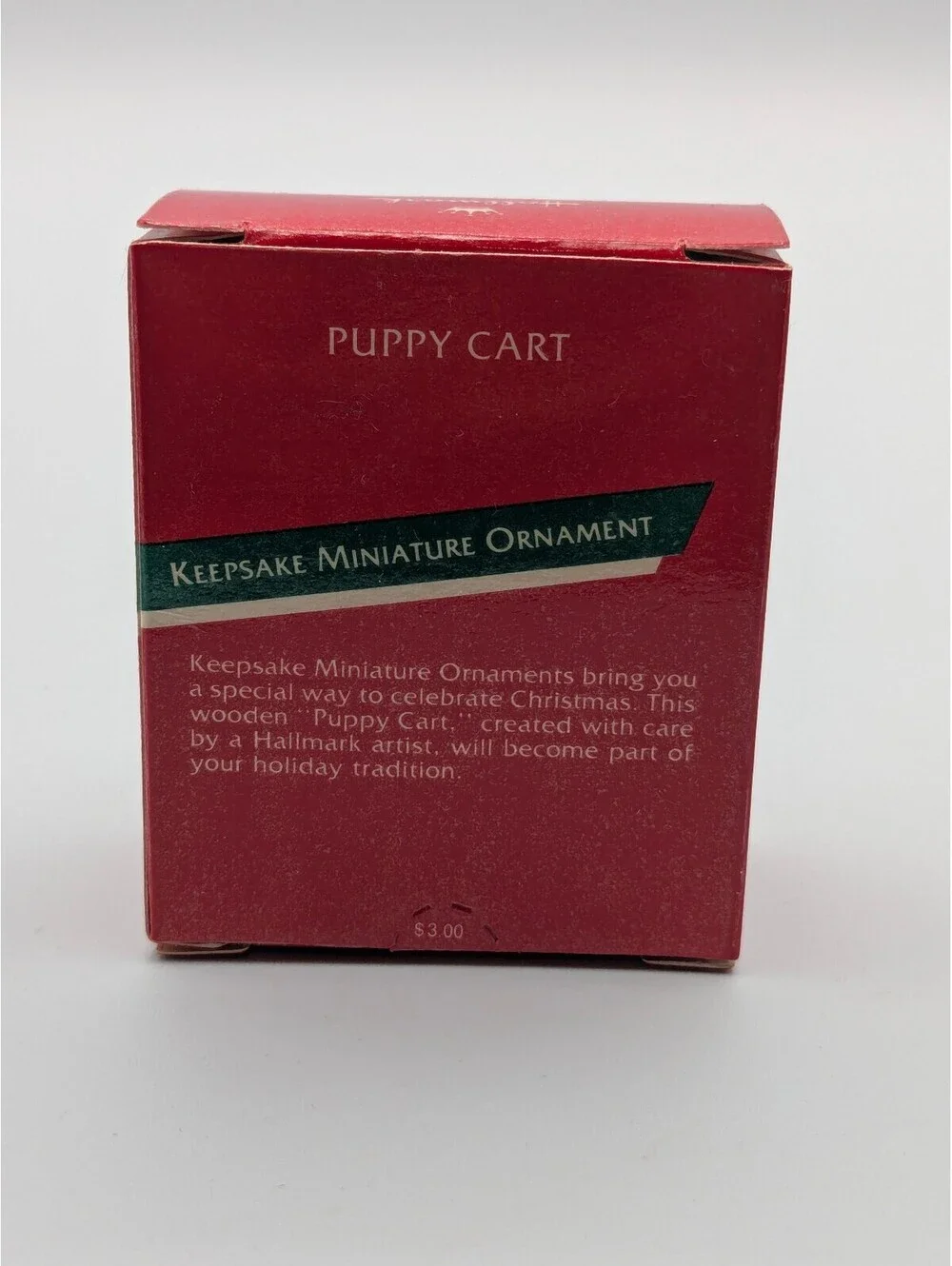 Hallmark Keepsake Puppy Cart Miniature Ornament 1989, Dalmatian, New in Box
